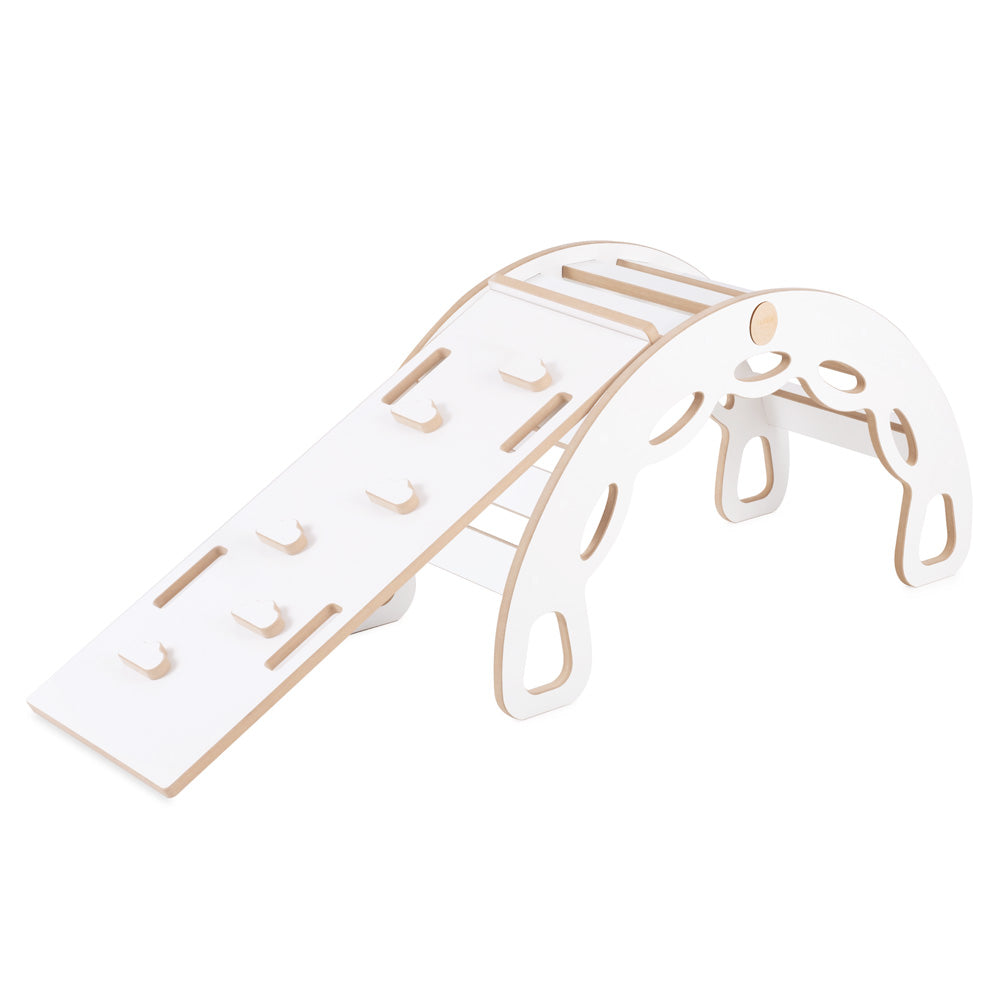 PLUSH NEST 4in1 Medinis Rokeris Mažyliams, Balta/Pilka – vaizdas 7