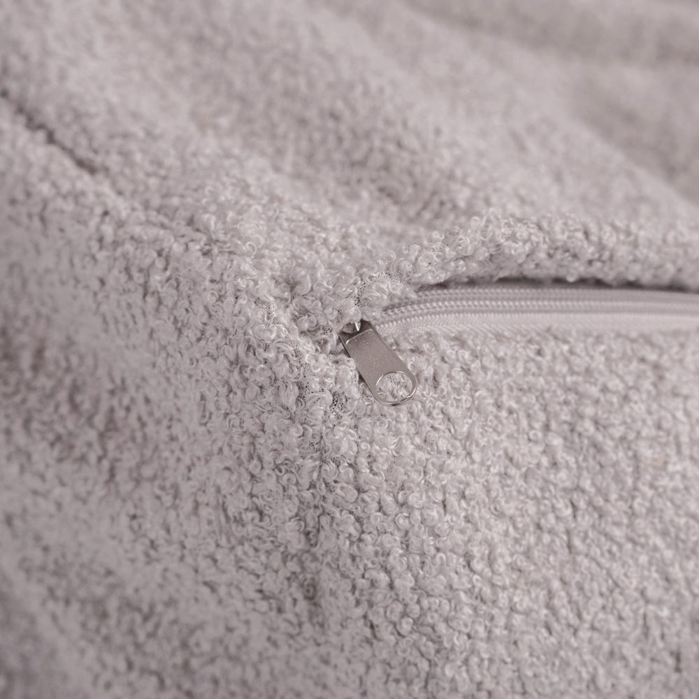 PLUSH NEST Pūstas Kvadratinis Vaikiškas Krėslas, Pilkas – vaizdas 6