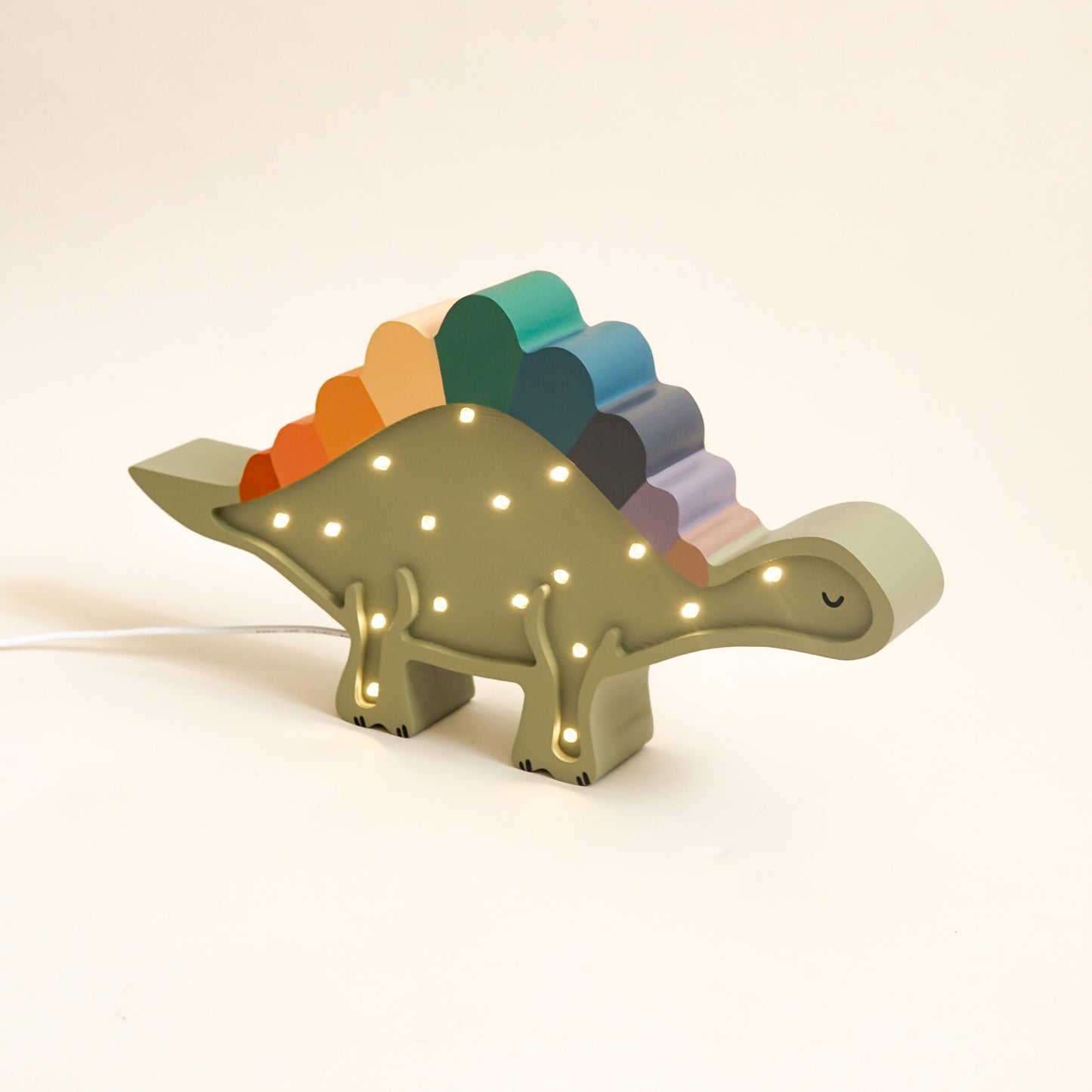 Medinė lempa Stegozauras – vaizdas 4