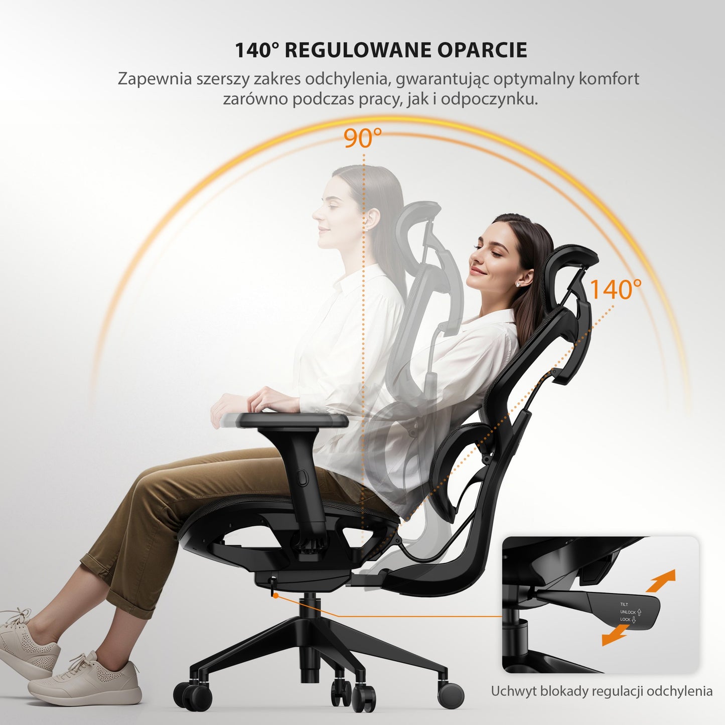 Ergonominė biuro kėdė mokiniui Nobu – nuotrauka 7