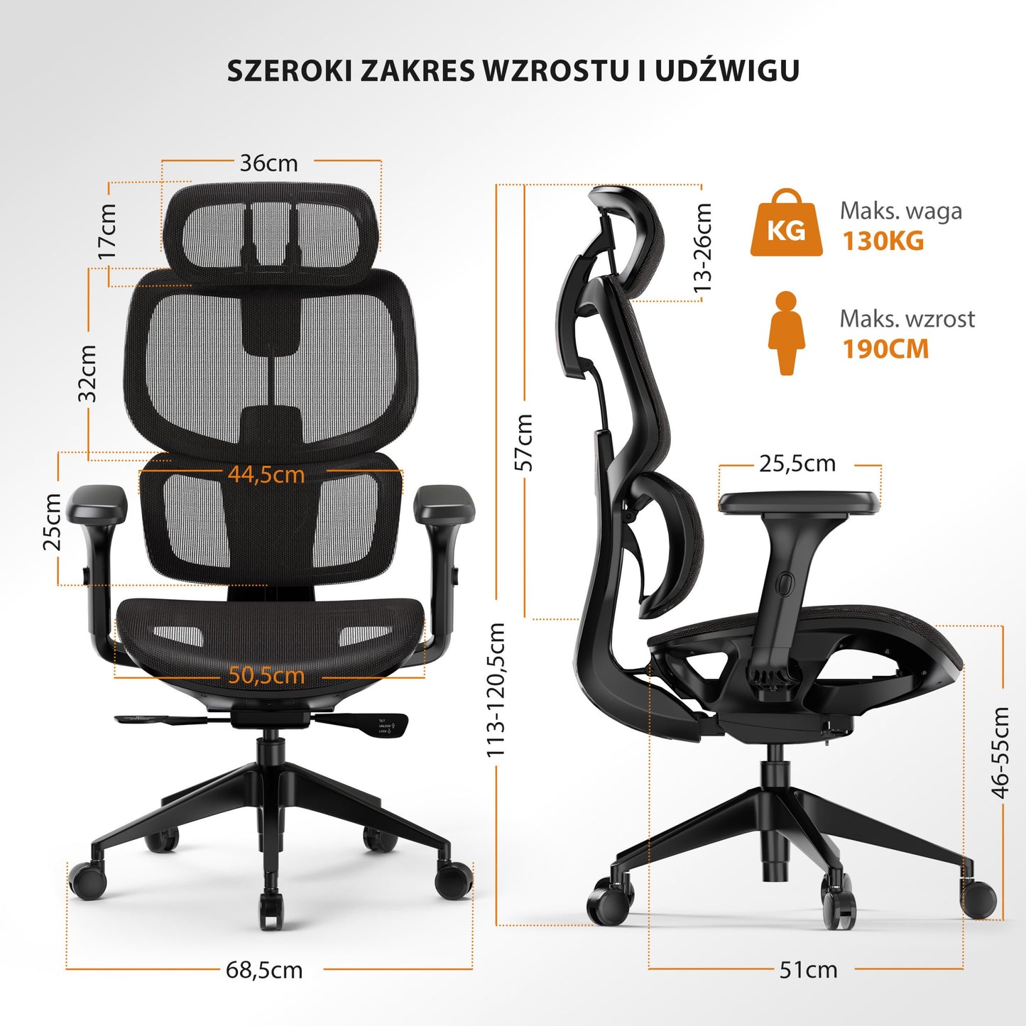 Ergonominė biuro kėdė mokiniui Nobu – nuotrauka 11