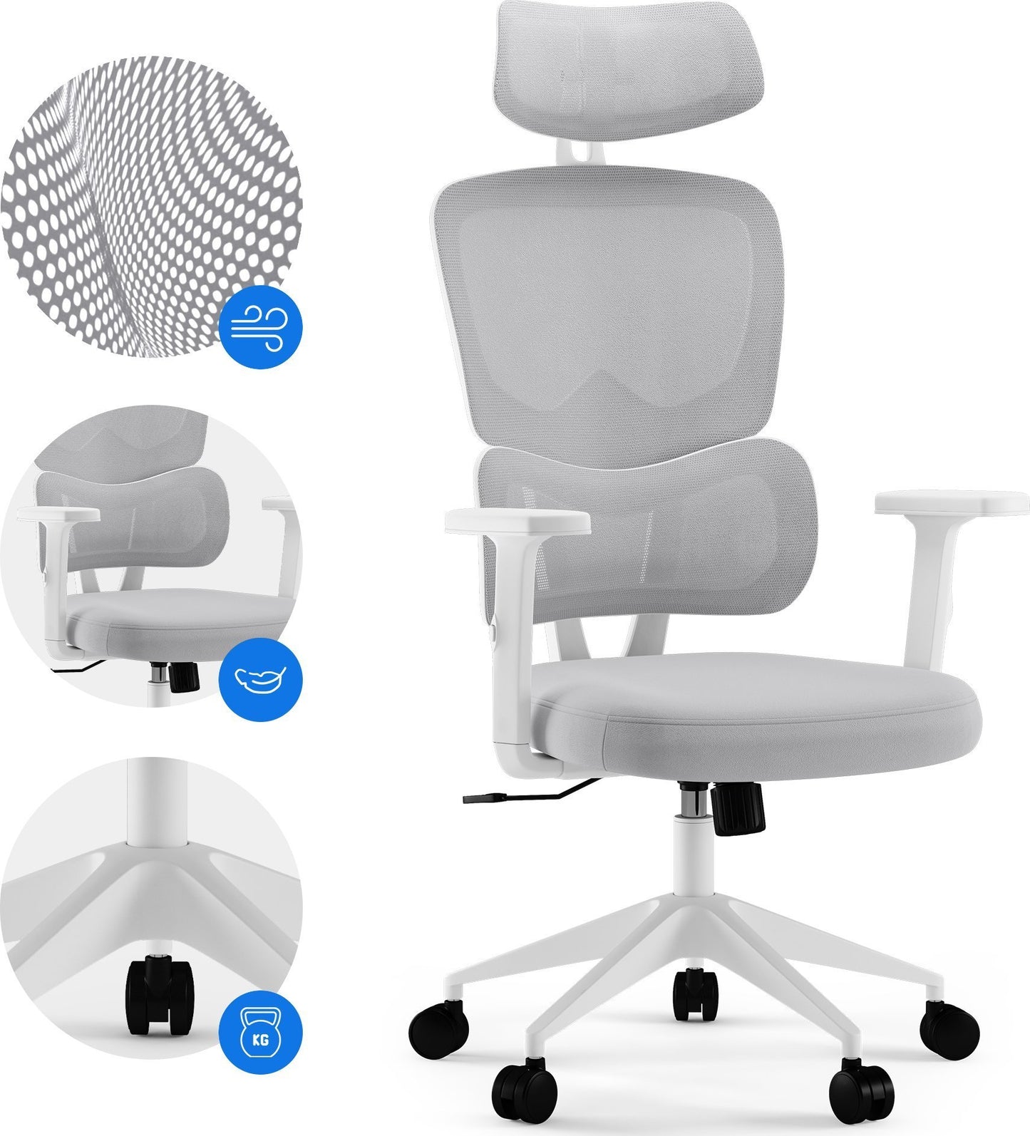 Ergonominė biuro kėdė paaugliui Veno – nuotrauka 21