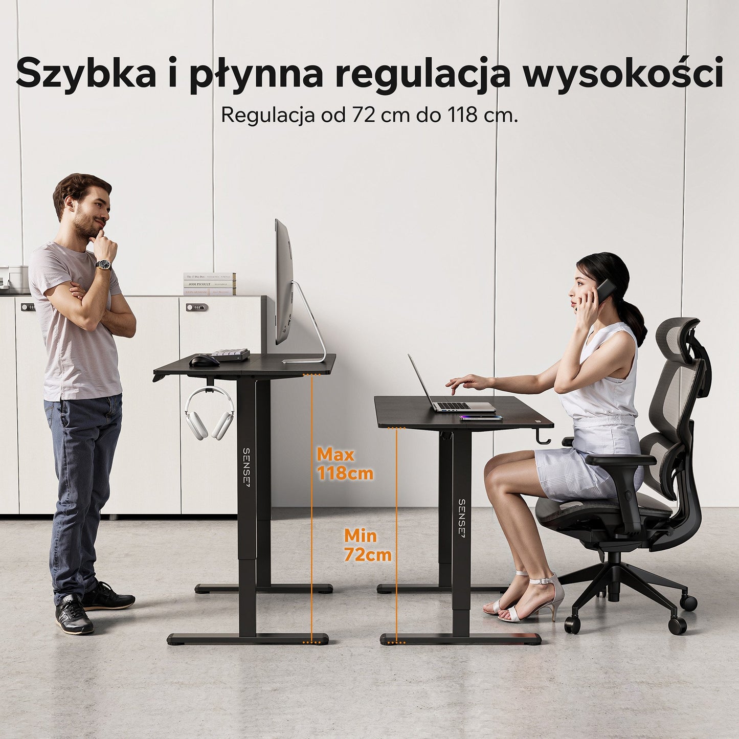 Nojo Light stalas, juoda spalva - detalė