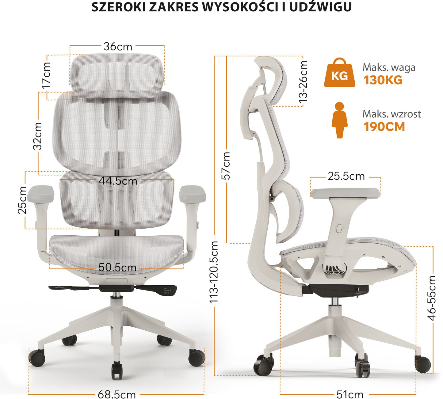 Ergonominė biuro kėdė mokiniui Nobu – nuotrauka 23