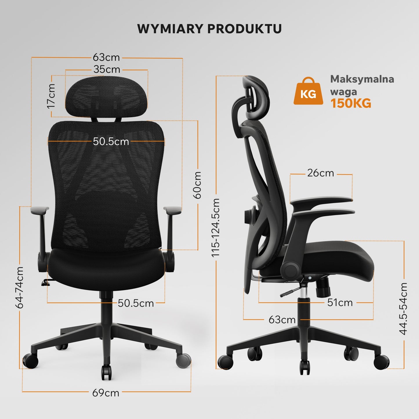 Ergonominė biuro kėdė paaugliui Noxo – nuotrauka 4