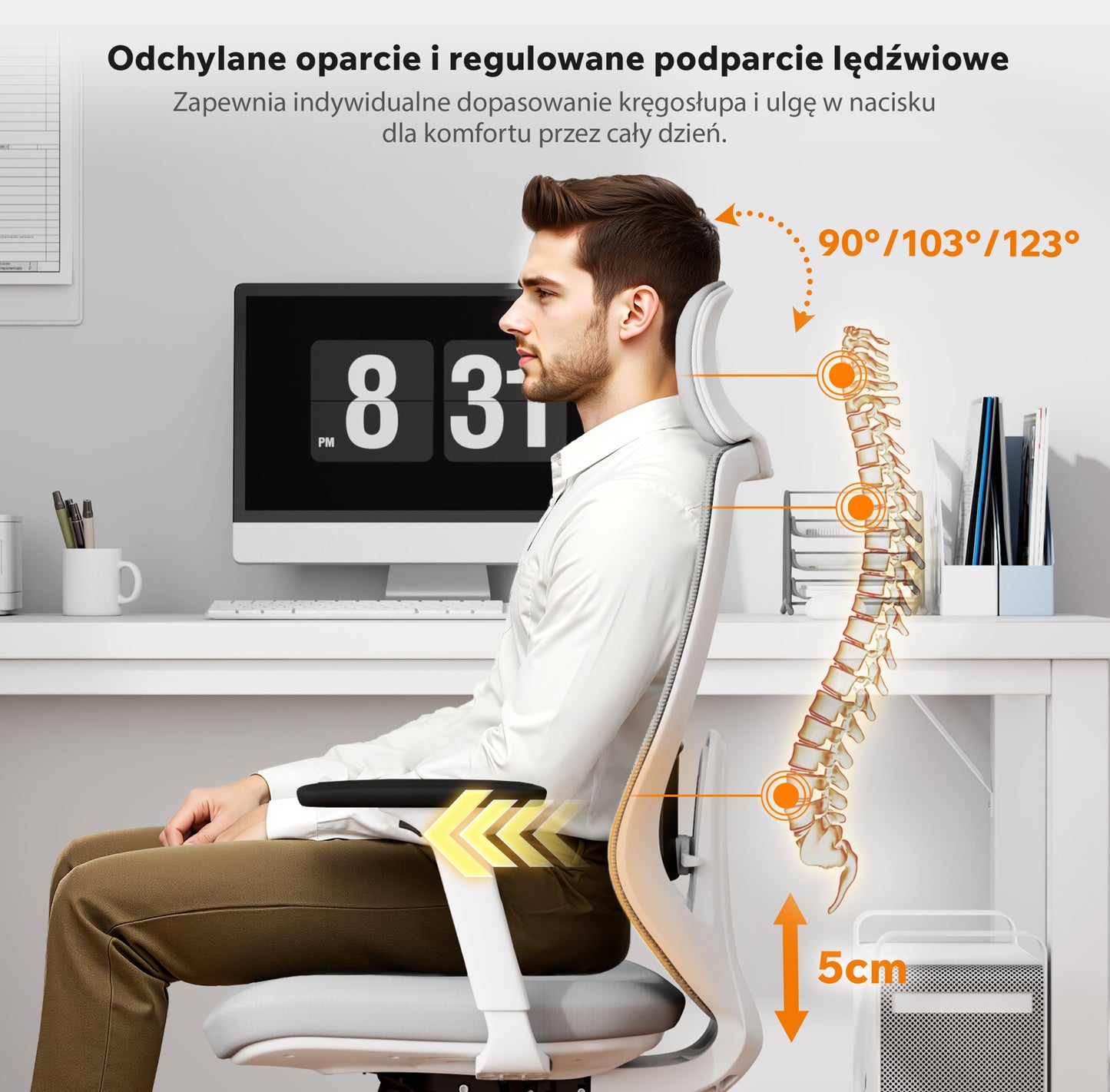 Ergonominė biuro kėdė paaugliui Nakai – nuotrauka 17