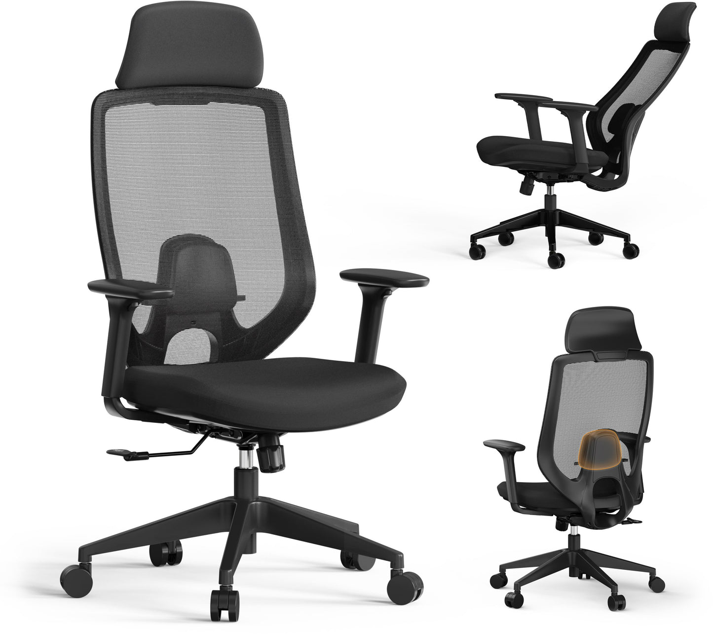 Ergonominė biuro kėdė paaugliui Nakai – nuotrauka 2