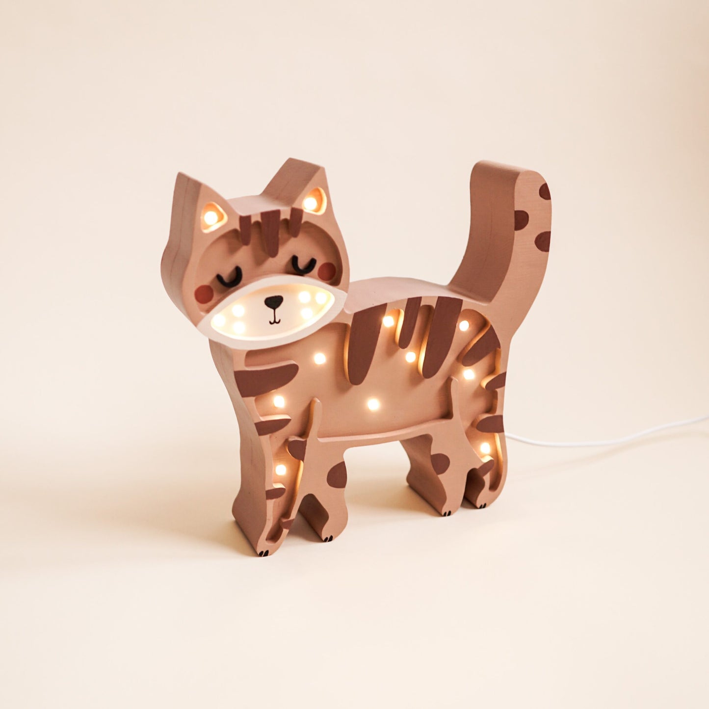 Medinė lempa Katytė – vaizdas 3