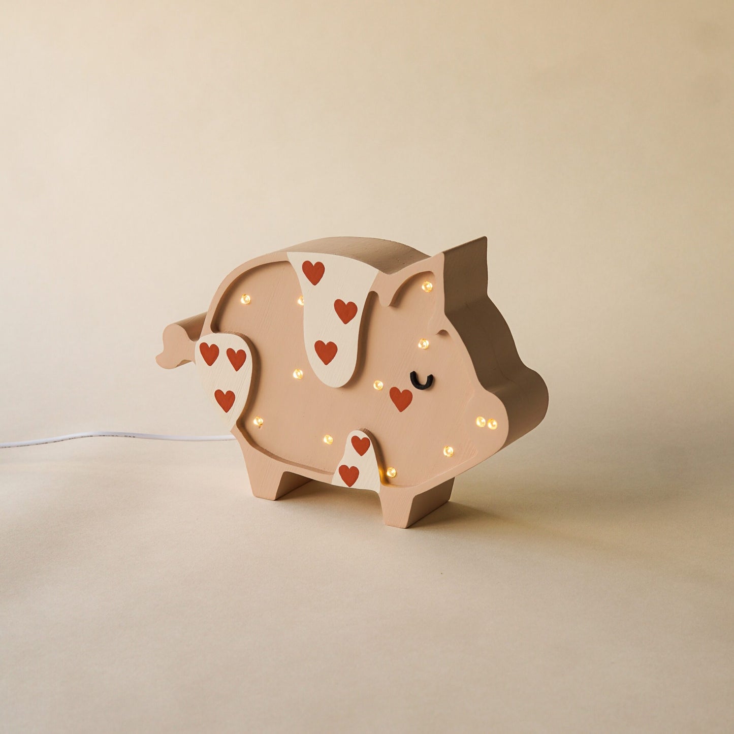 Medinė lempa Paršiukas – vaizdas 3