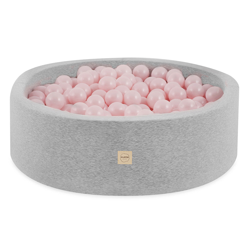 PLUSH NEST Sausas Kamuoliukų Baseinas, Apvalus, Šviesiai Pilkas – vaizdas 8