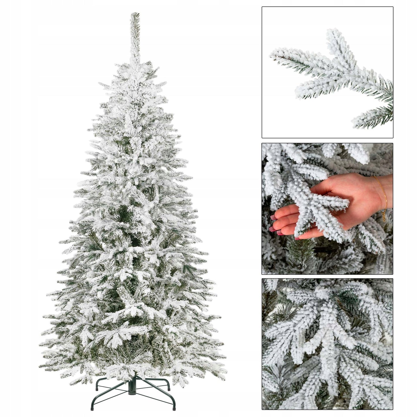 Dirbtinė Kalėdų eglutė „Premium“ 220 cm, tanki, su sniego efektu - pagrindinis vaizdas