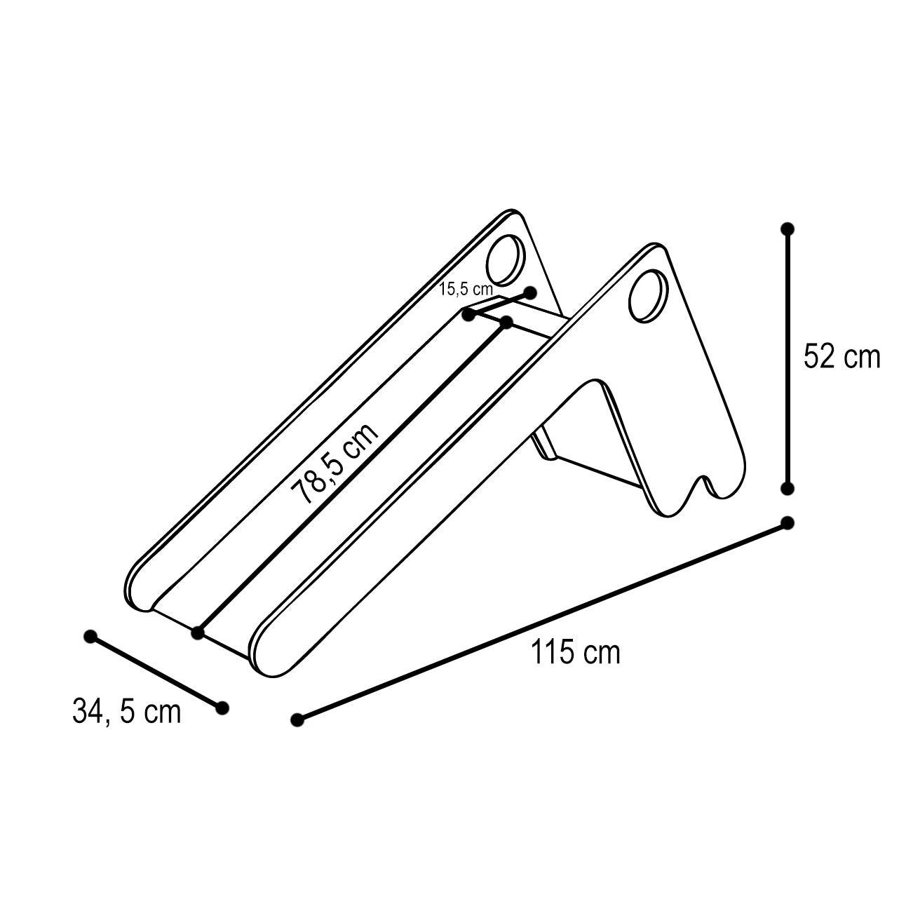 Vaikiška Čiuožykla PLUSH NEST, Balta, vaikų kambaryje – vaizdas 7