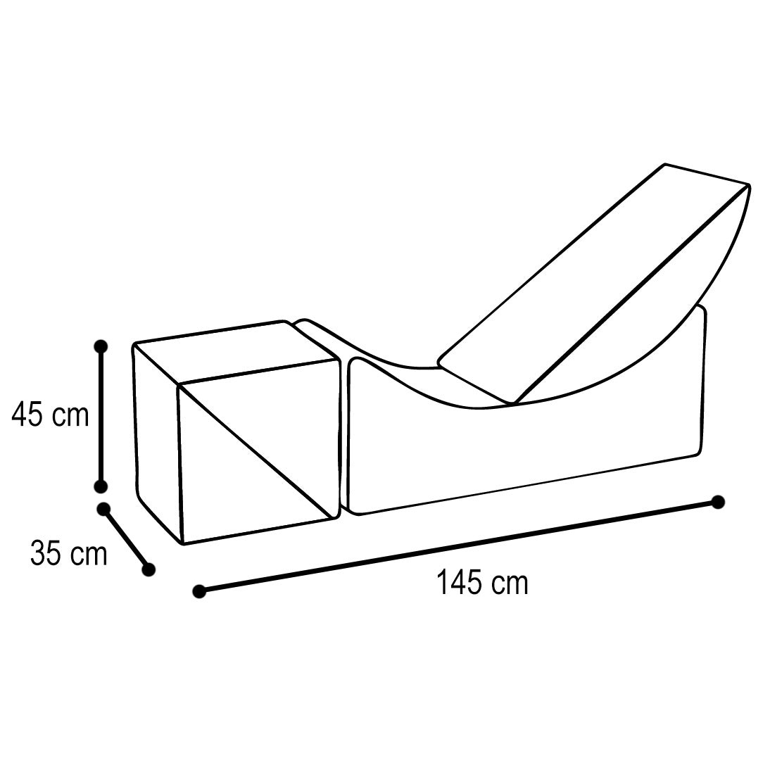 Premium Modulinis Vaikų Gultas „PLUSH NEST“, Pilkas Kordušas (145 cm) – vaizdas 8