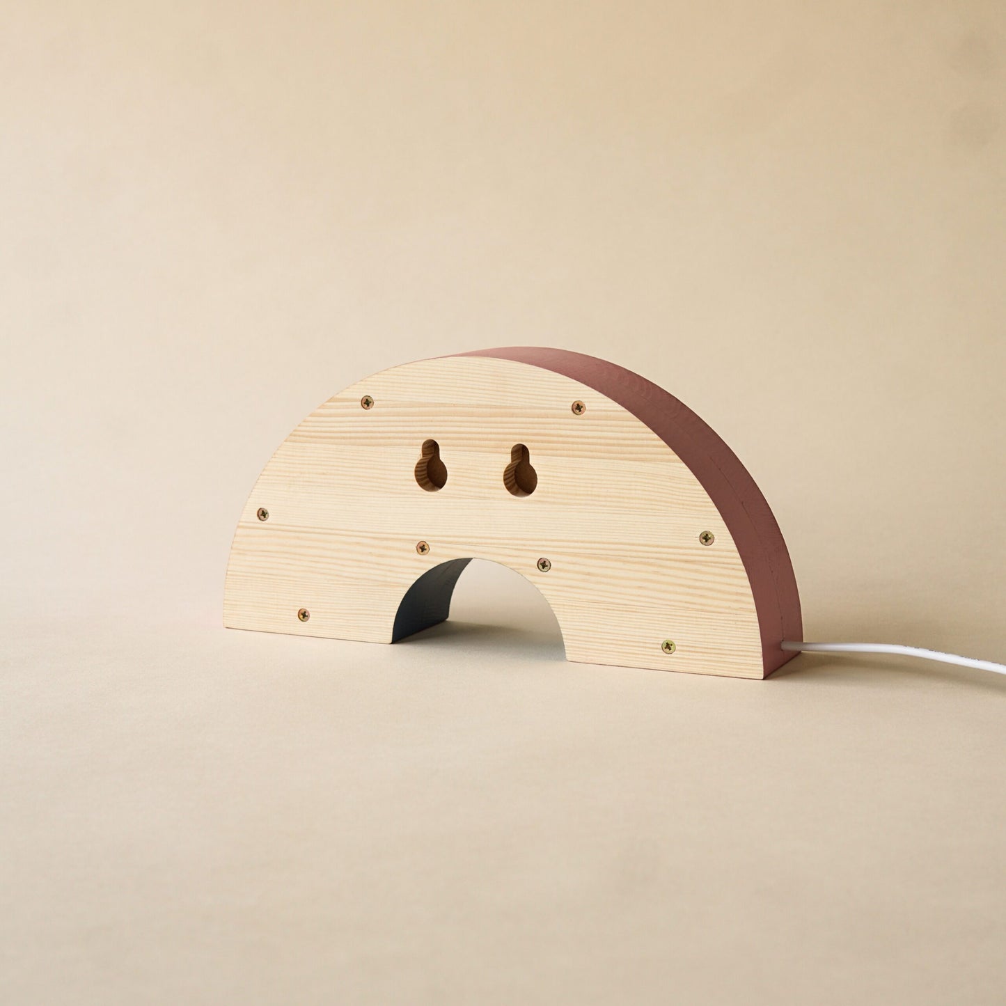 Medinė lempa Vaivorykštė pastelinių spalvų – vaizdas 3