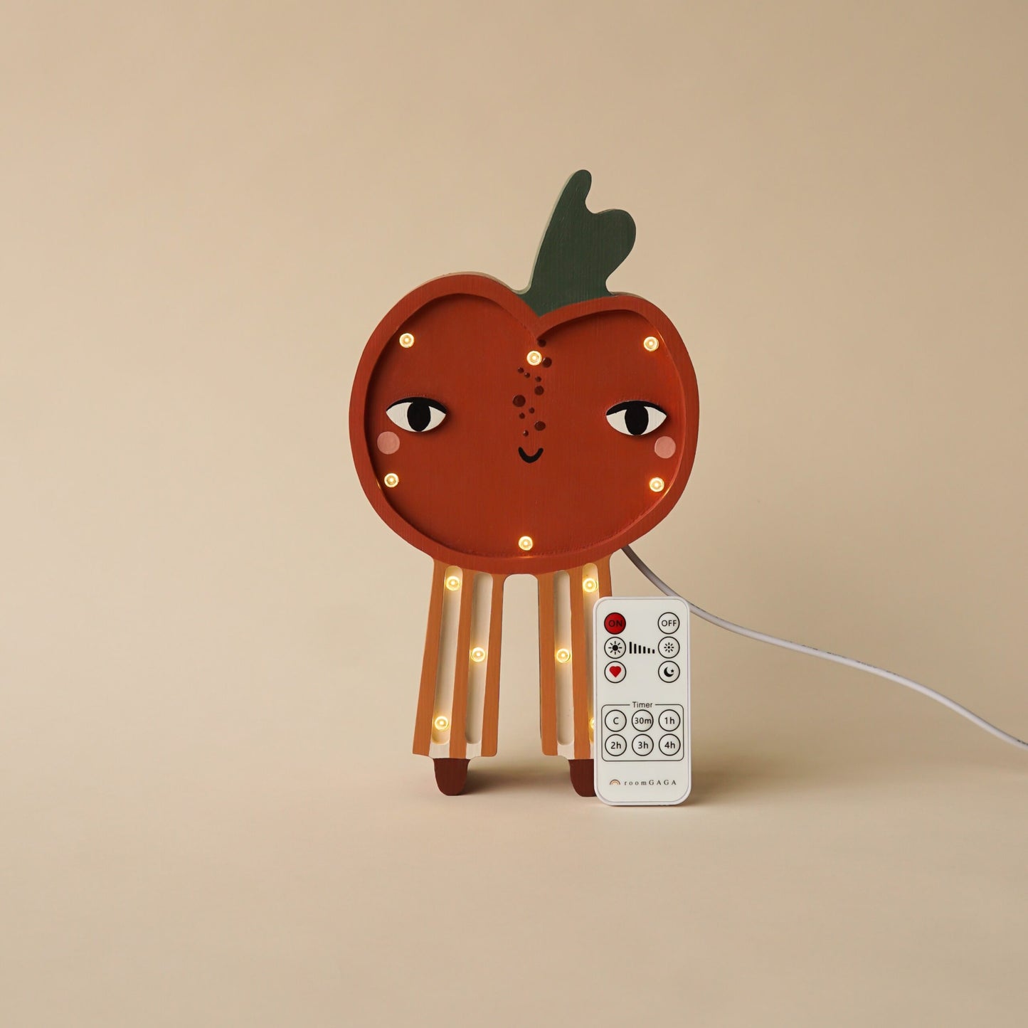 Medinė lempa Obuolys – vaizdas 2