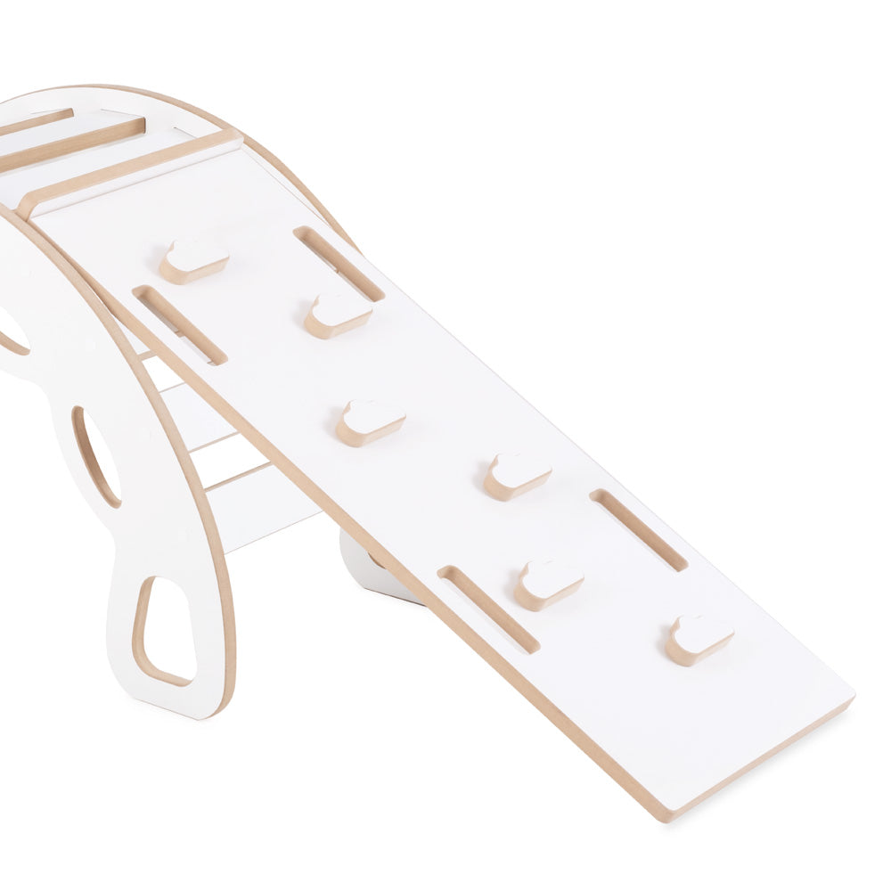 PLUSH NEST 4in1 Medinis Rokeris Mažyliams, Balta/Pilka – vaizdas 4