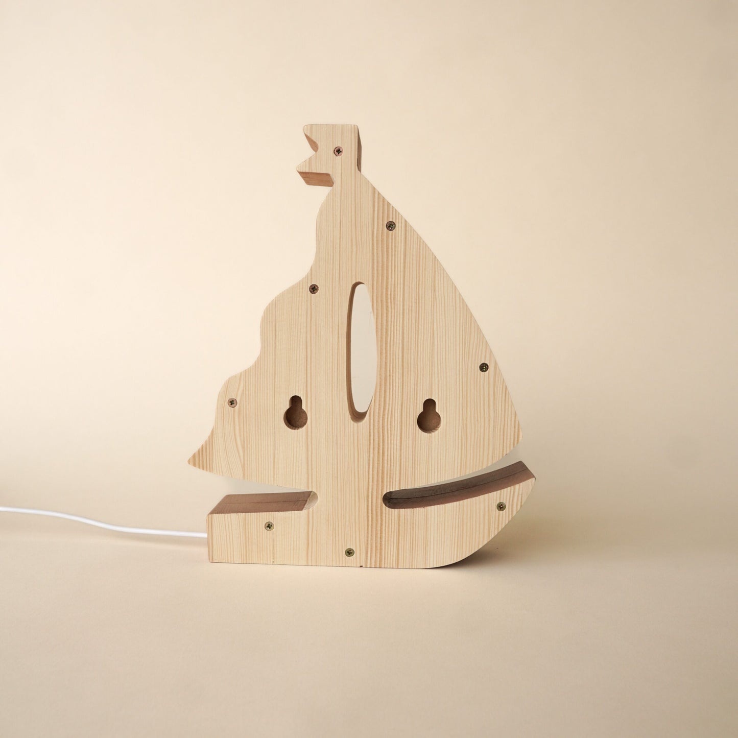 Medinė lempa Laivelis – vaizdas 5