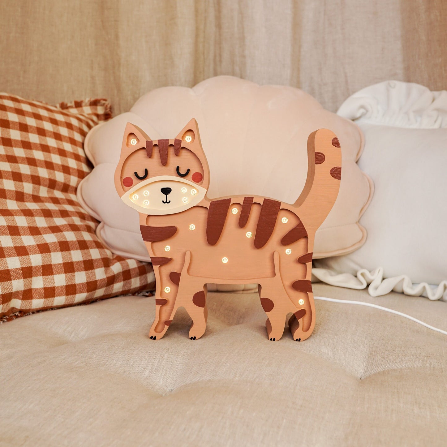 Medinė lempa Katytė – vaizdas 6