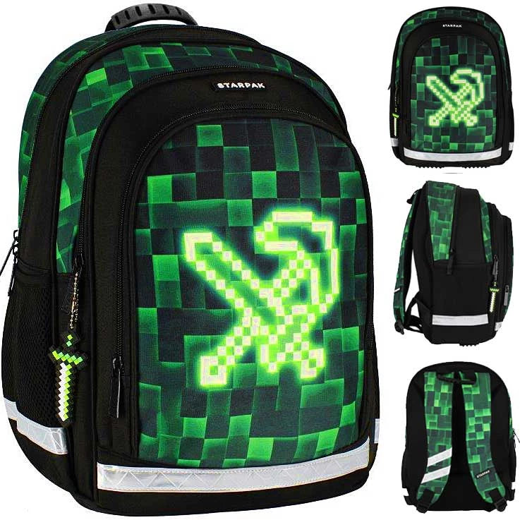Mokyklinė kuprinė Pixel Green – Starpak