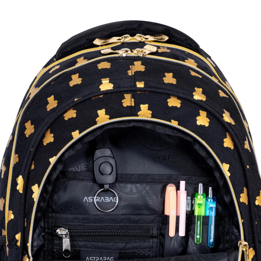 Mokyklinė kuprinė Golden Teddy – AstraBag