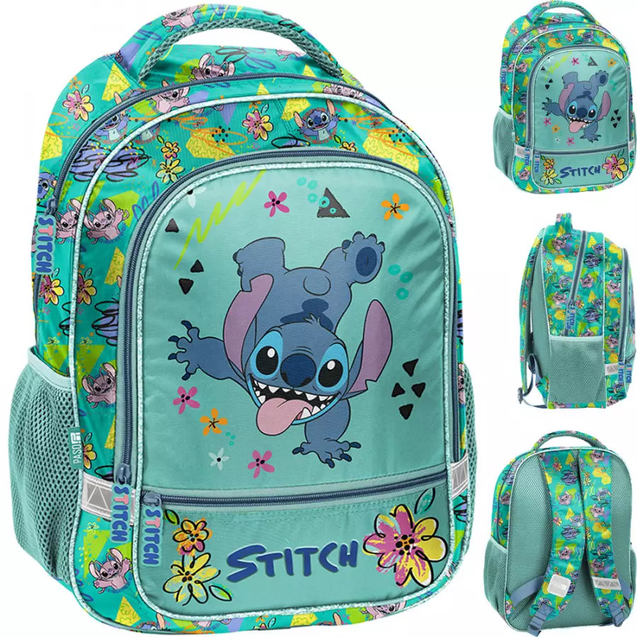 Mokyklinė kuprinė Stitch gėlės – Paso