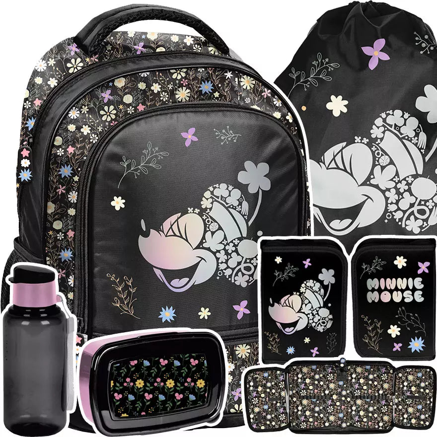 Mokyklinė kuprinė Minnie Mouse juoda – Paso