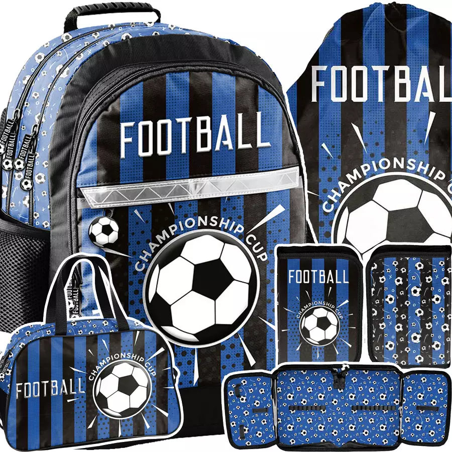 Mokyklinis rinkinys Futbolas mėlynas 4 dalių – Paso