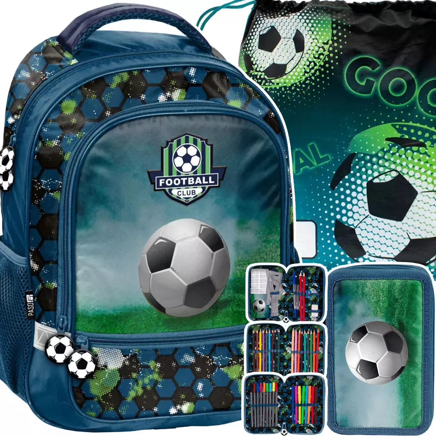 Mokyklinis rinkinys 3 dalių Futbolas kuprinė – Paso
