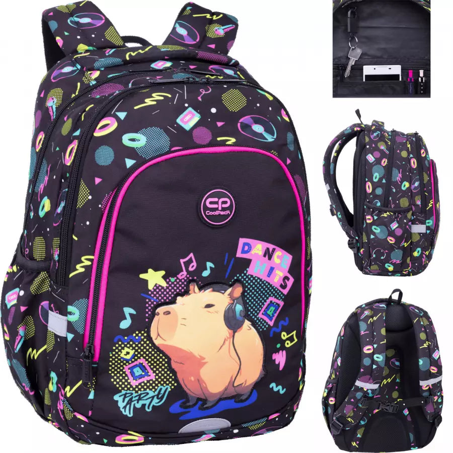 Mokyklinė kuprinė Capybara Music – CoolPack Prime Pro