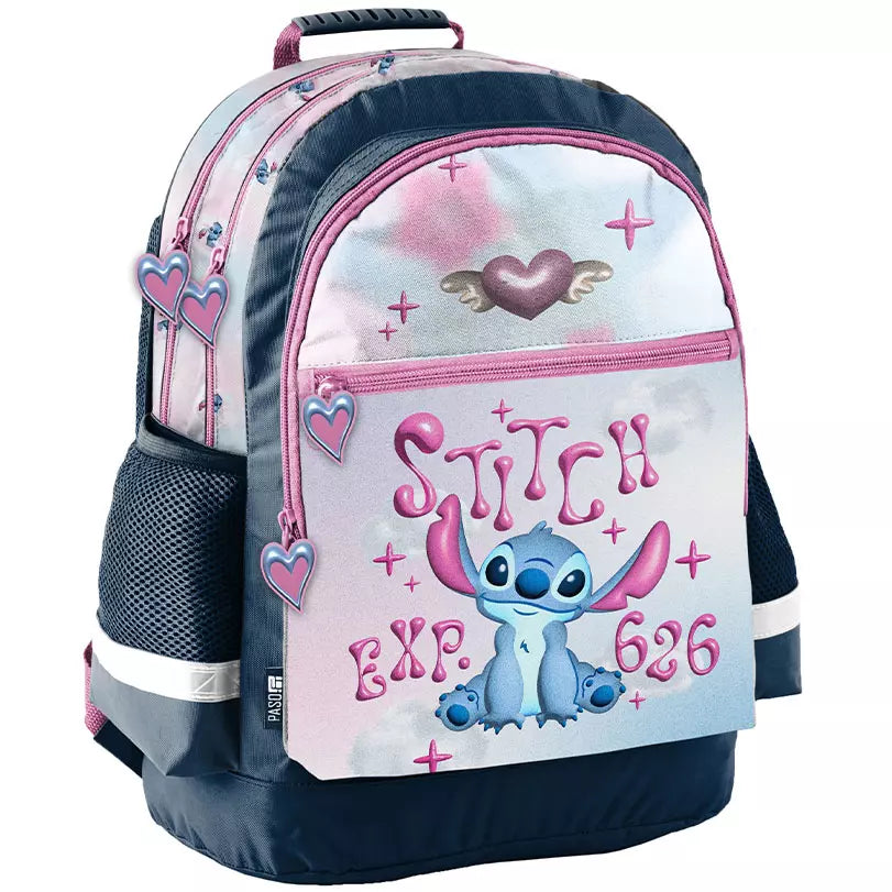 Mokyklinė kuprinė Stitch su širdimi – Paso