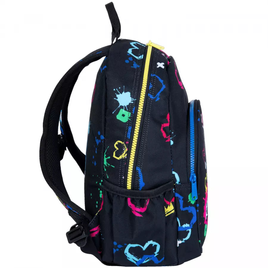 Mokyklinė kuprinė Hello Kitty juoda neoninė – CoolPack