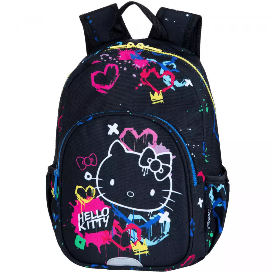 Mokyklinė kuprinė Hello Kitty juoda neoninė – CoolPack
