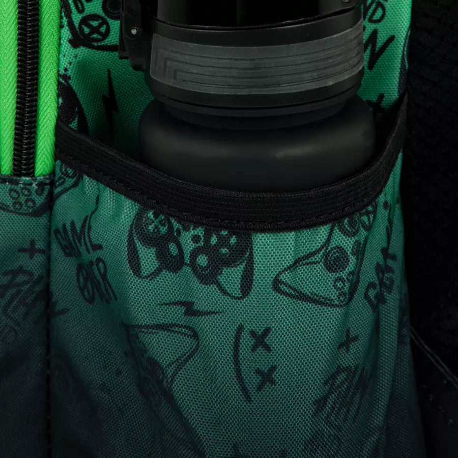 Mokyklinė kuprinė Game Over žalia – CoolPack