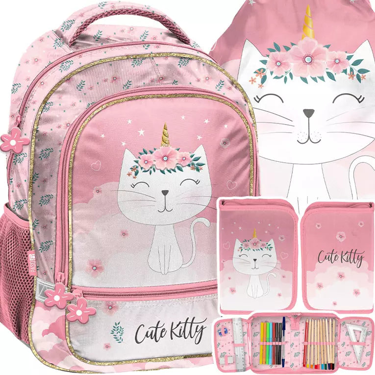 Mokyklinis rinkinys Pink Cat 3el. – Paso