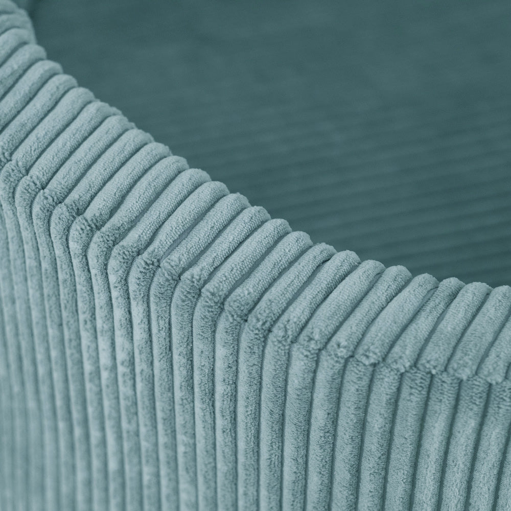 PLUSH NEST Velvetinis (kordo) sausas baseinas, apvalus, mėlynas – vaizdas 5