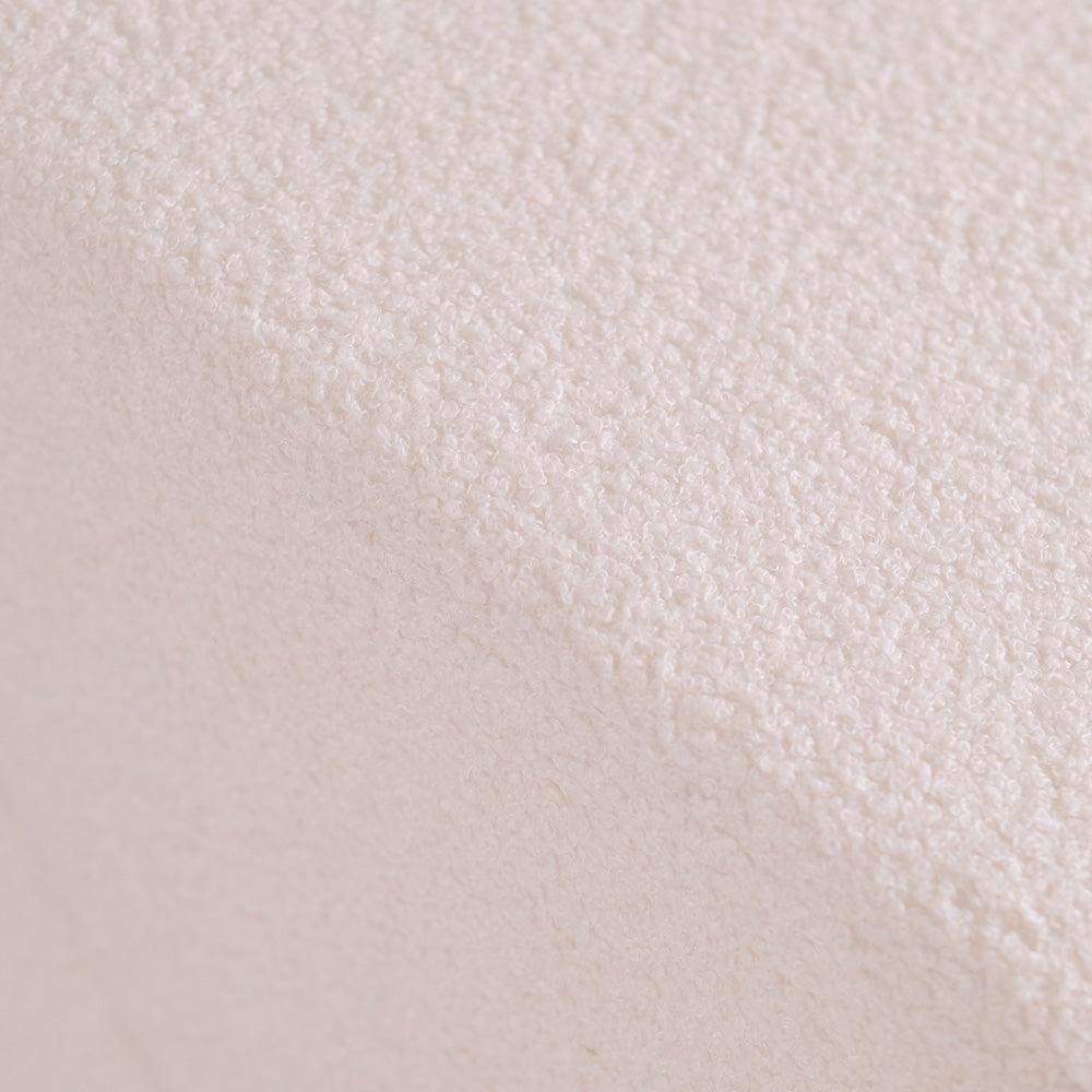 Pūkuotas Modulinis Gultas-Fotelis „Plush Nest“, kremas, ėriuko pliušas audinio detalė – vaizdas 5