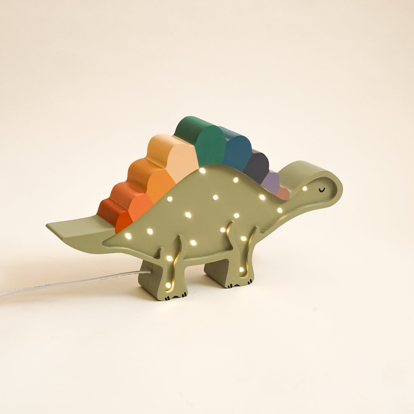 Medinė lempa Stegozauras – vaizdas 2