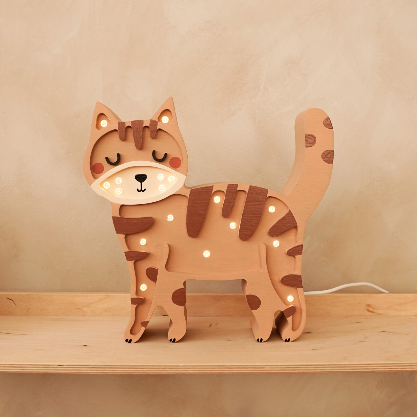 Medinė lempa Katytė – vaizdas 8