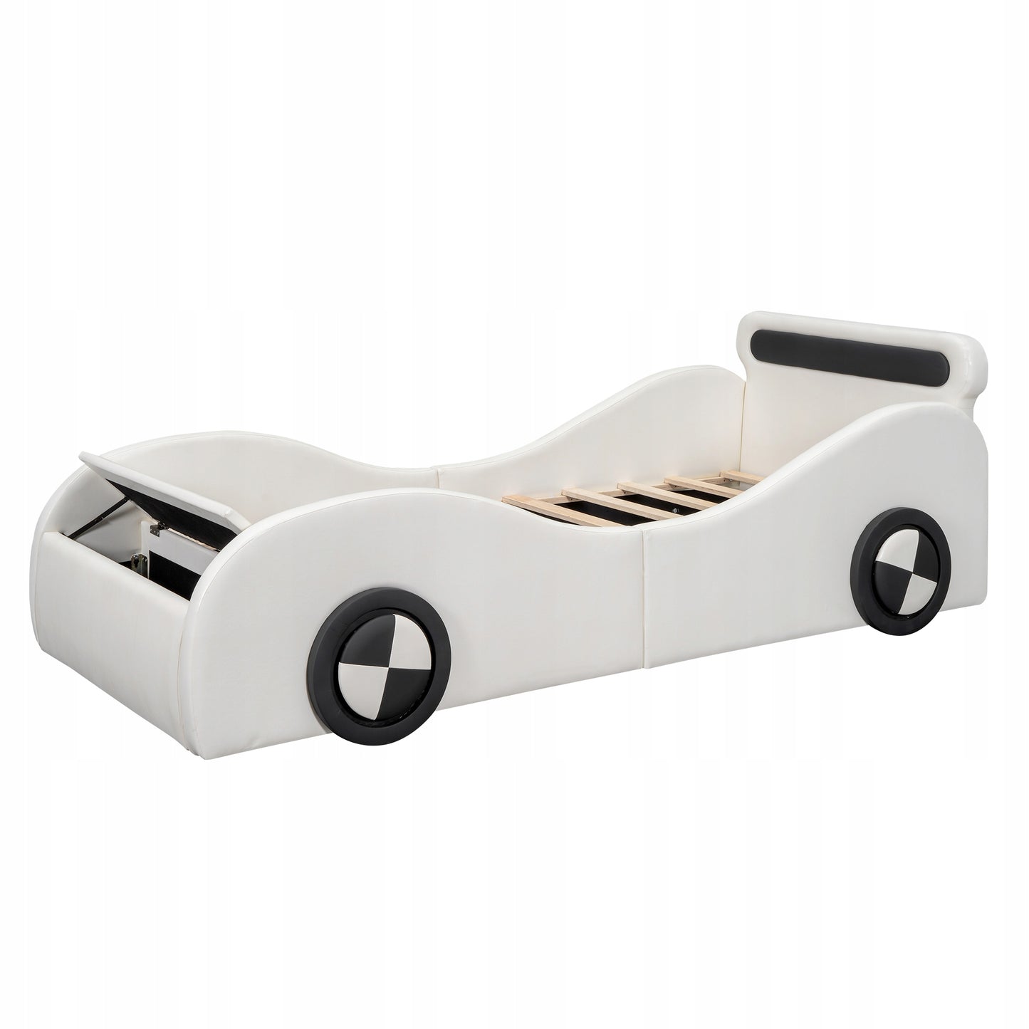 Vaikų automobilio formos lova 90x200 cm su daiktadėže – vaizdas 6