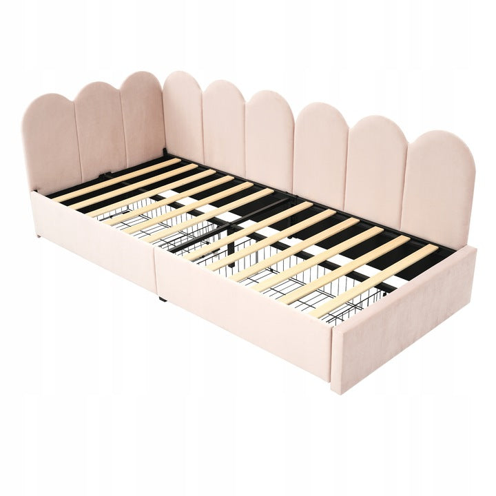 Lova su stalčiais 190x90 cm – vaizdas 4