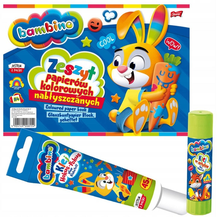 BAMBINO mokyklinio rinkinio priemonės berniukams ir mergaitėms
