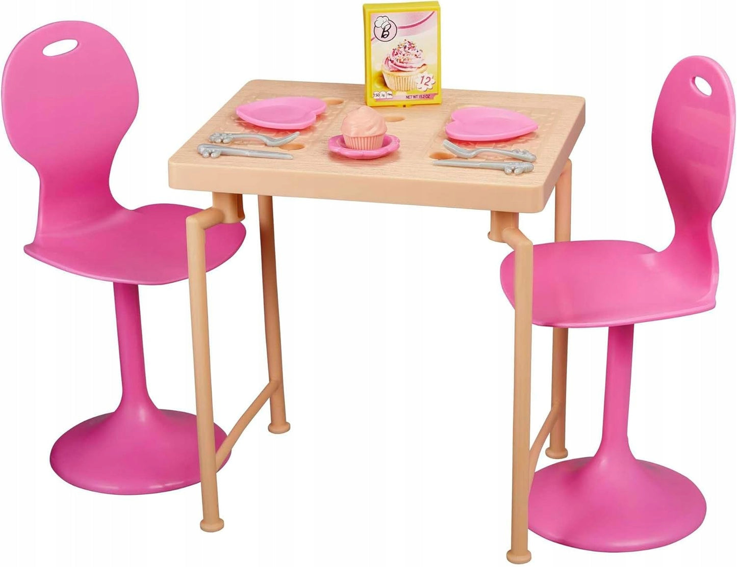 Barbie Kepimo rinkinys „Sisters Kitchen“ 2 lėlės su aksesuarais, pakuotės detalės – vaizdas 3