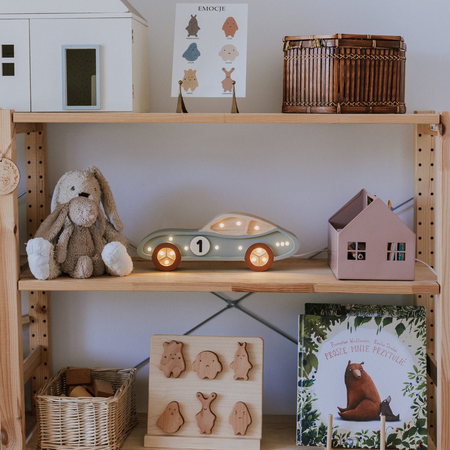 Medinė lempa Mašinėlė – vaizdas 3