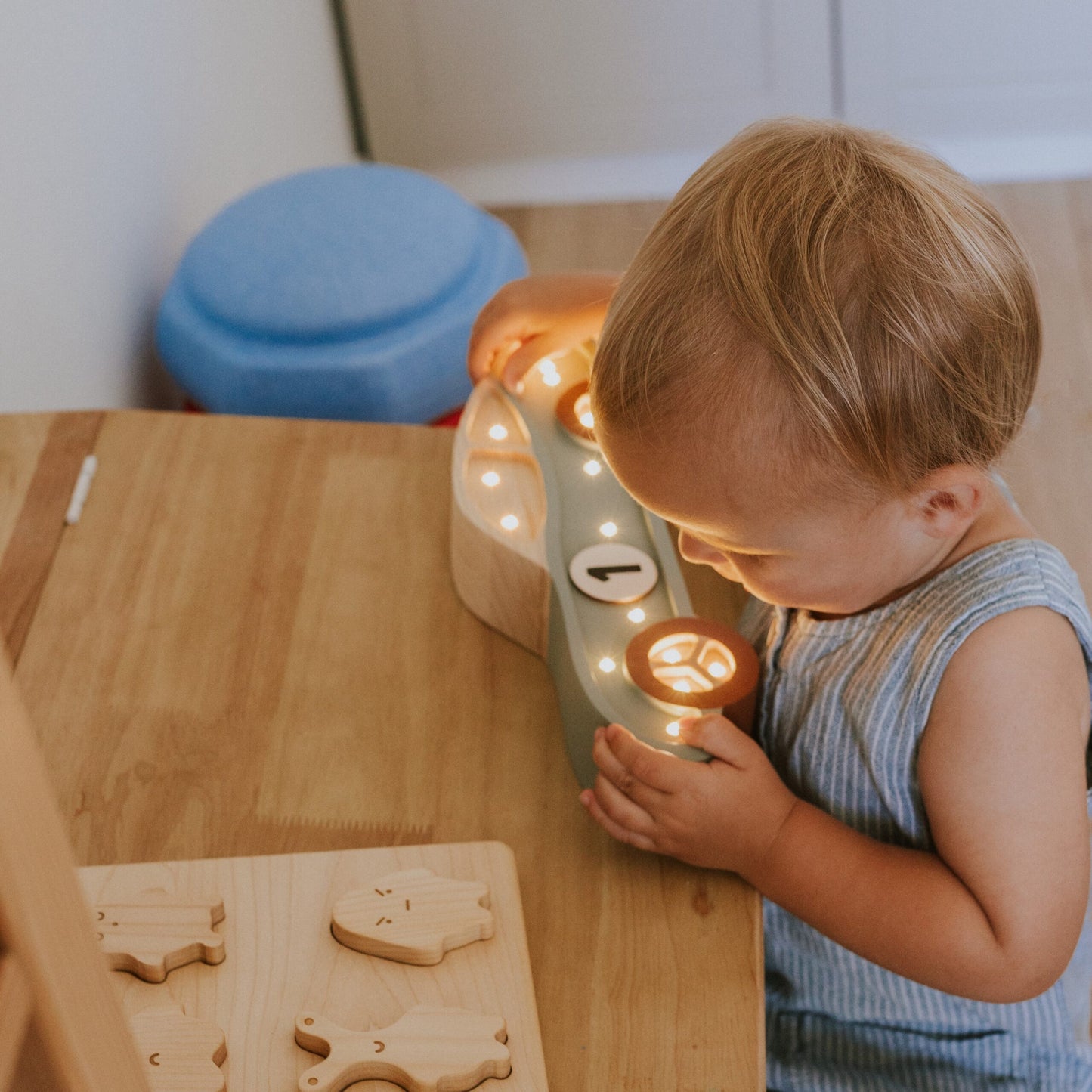 Medinė lempa Mašinėlė – vaizdas 4