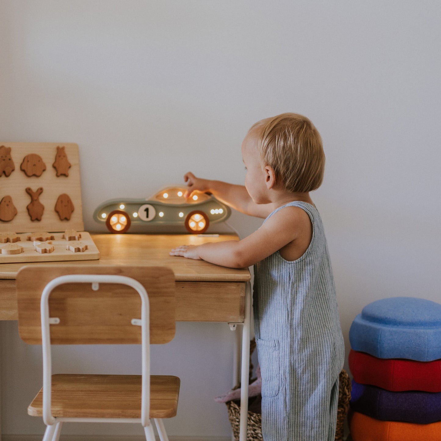 Medinė lempa Mašinėlė – vaizdas 5