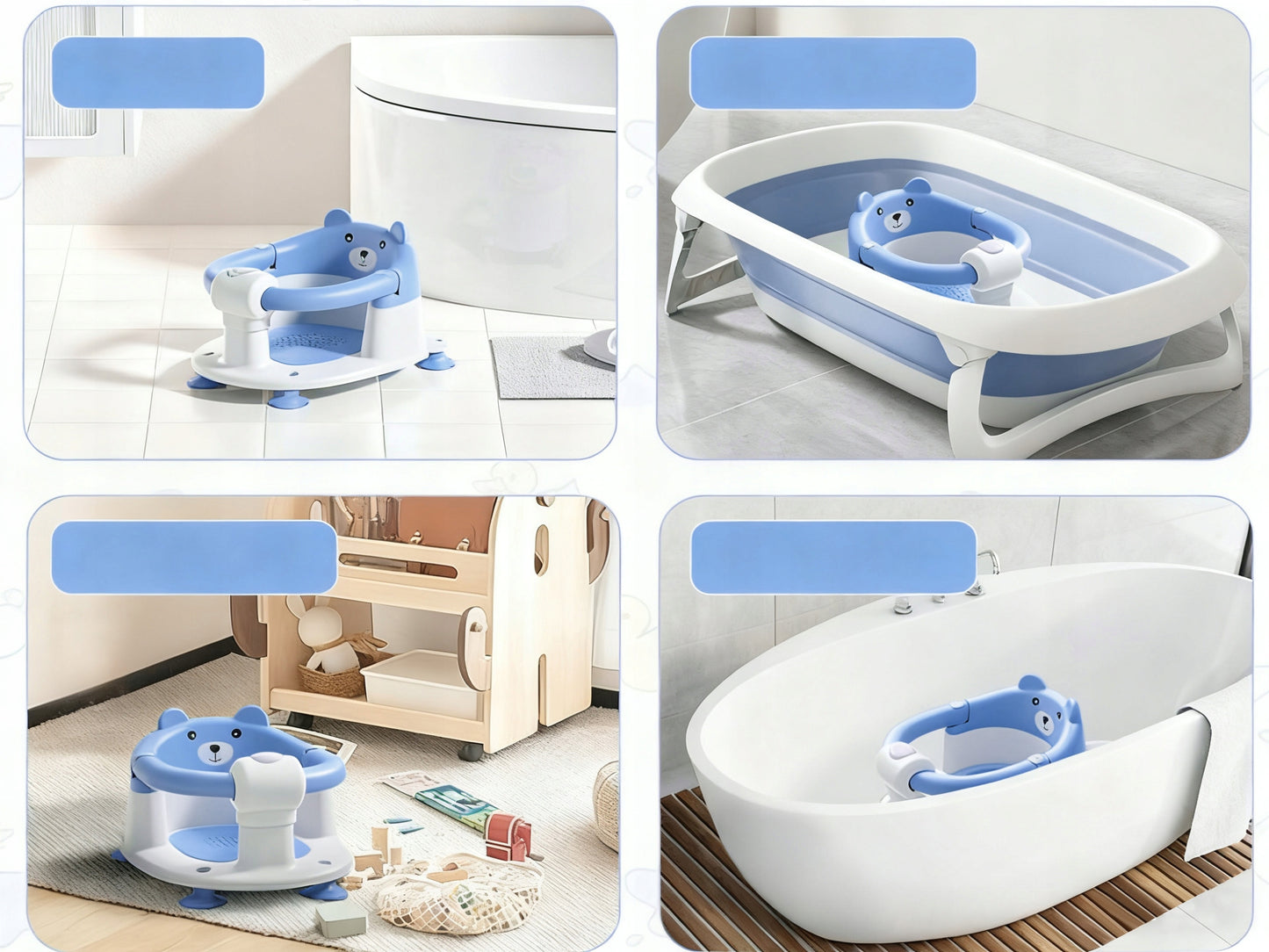 Kūdikių vonios kėdutė, mėlyna, gamintojo kodas – vaizdas 4