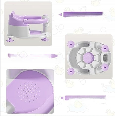 Kūdikių vonios kėdutė, violetinė, originali pakuotė – vaizdas 3