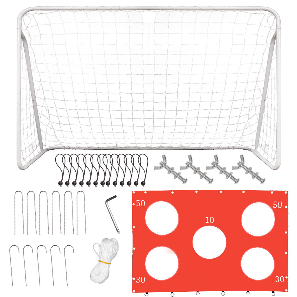 Futbolo vartai vaikams treniruočių 2in1 su tikslumo kilimėliu 215 x 153 x 76 cm