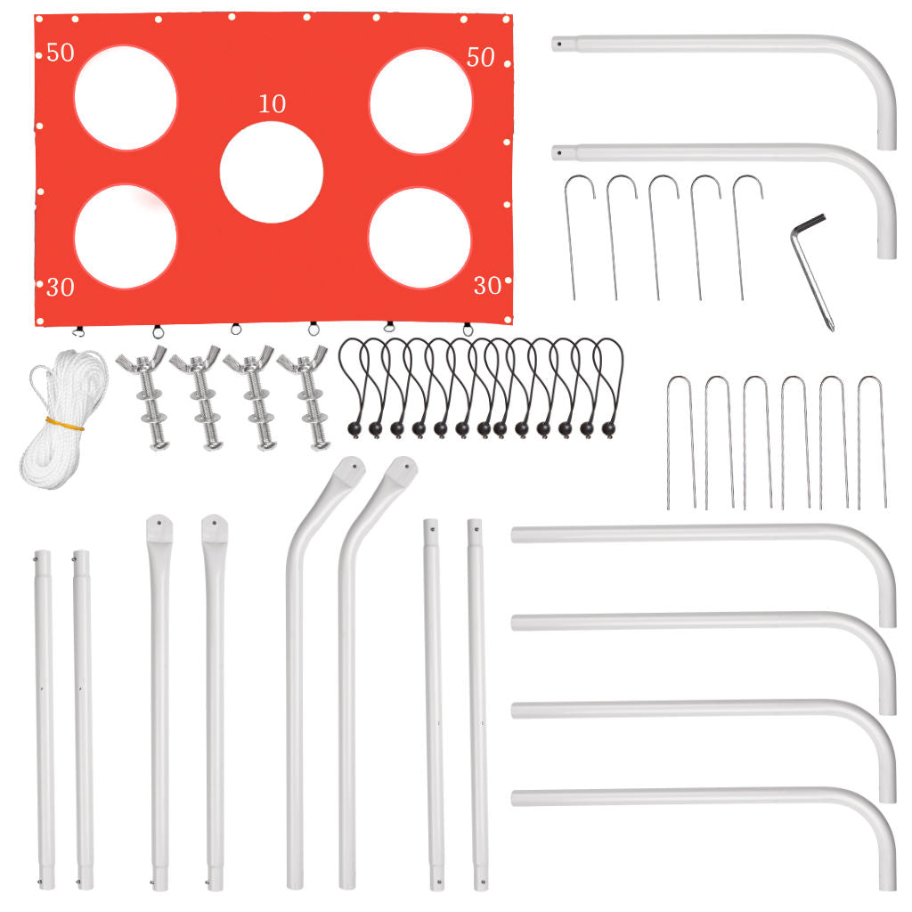 Futbolo vartai vaikams treniruočių 2in1 su tikslumo kilimėliu 215 x 153 x 76 cm