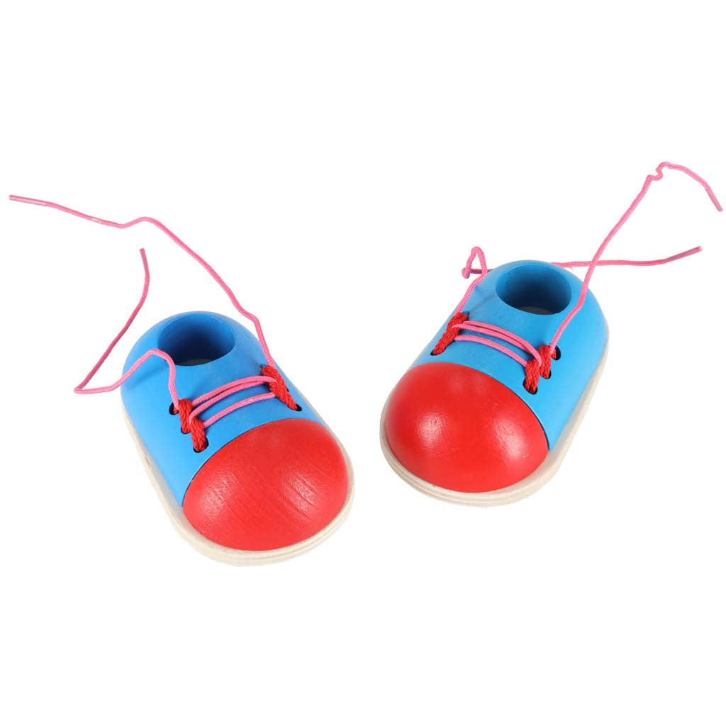 Mediniai batukai šniūravimui mokytis, 2 vnt.